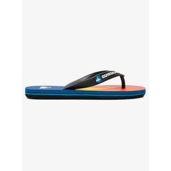 Quiksilver Boys Molokai Black/Orange Flip Flops - Picture 4 of 6